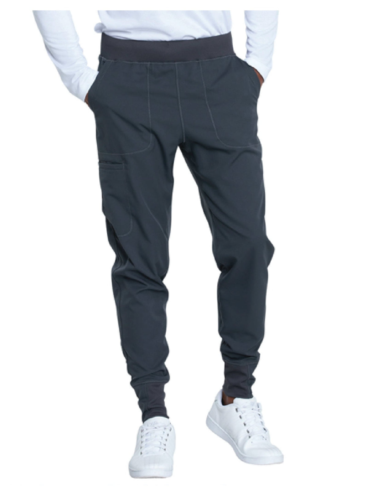 The Gables - DK040 Men&#39;s Pewter TALL Dynamix Jogger Scrub Pants