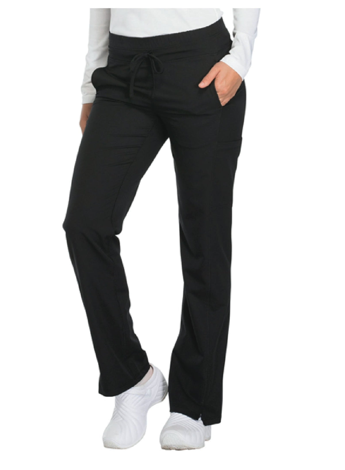 The Gables - DK130 Ladies Black REGULAR Straight Leg Scrub Pants