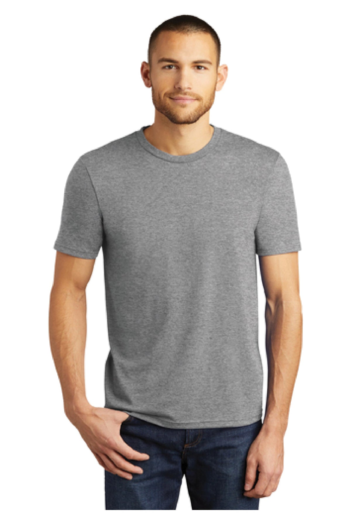 The Gables - DM130 Men&#39;s Grey Frost Short Sleeve Triblend Tee