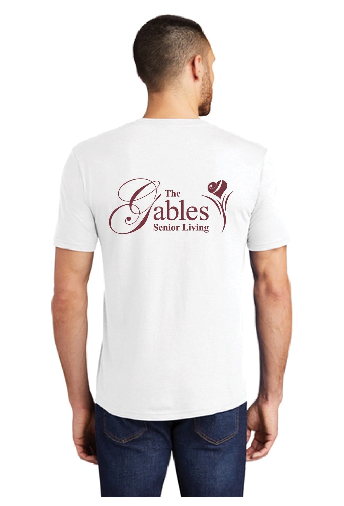 The Gables - DM130 Men&#39;s White Short Sleeve Triblend Tee