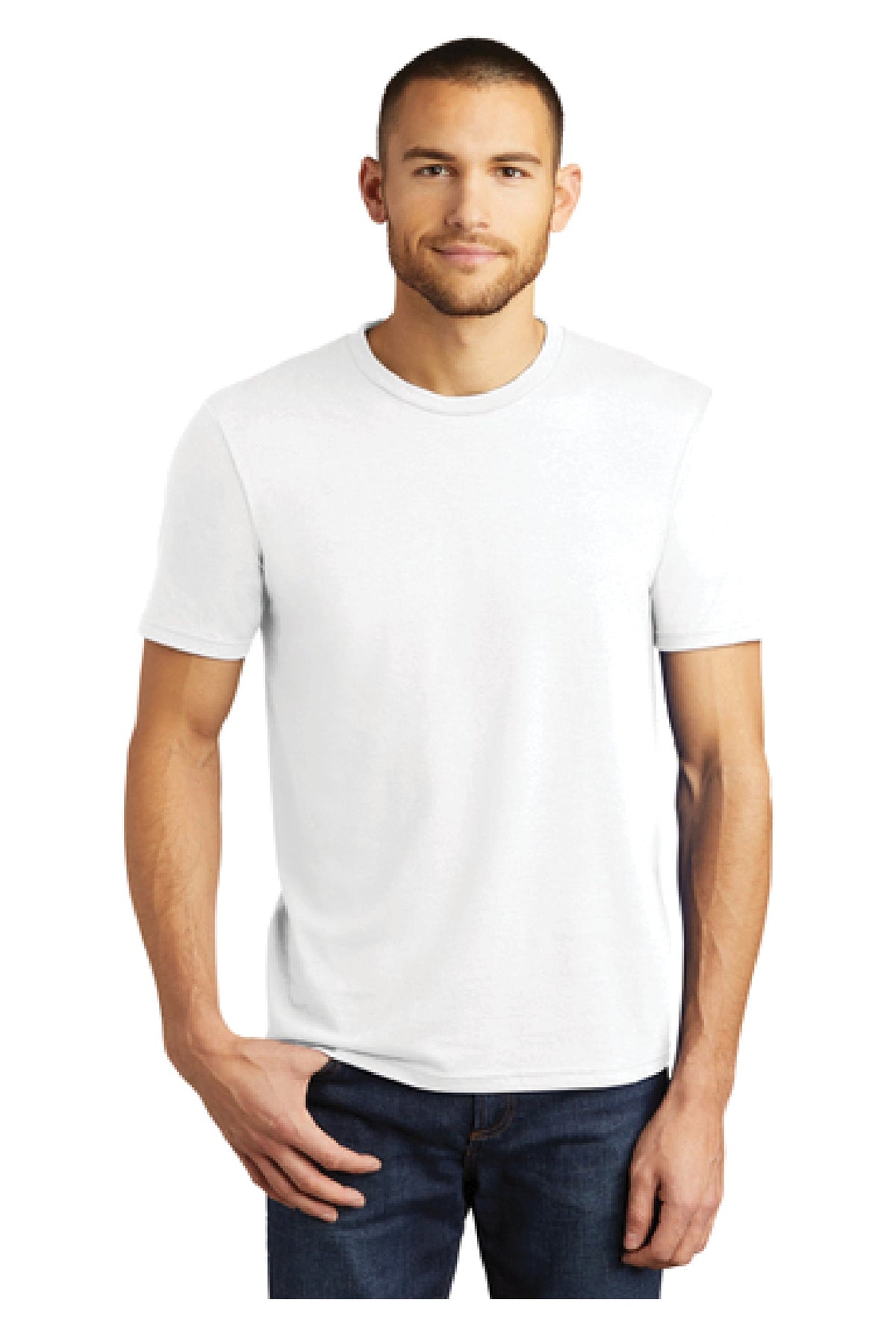 The Gables - DM130 Men&#39;s White Short Sleeve Triblend Tee