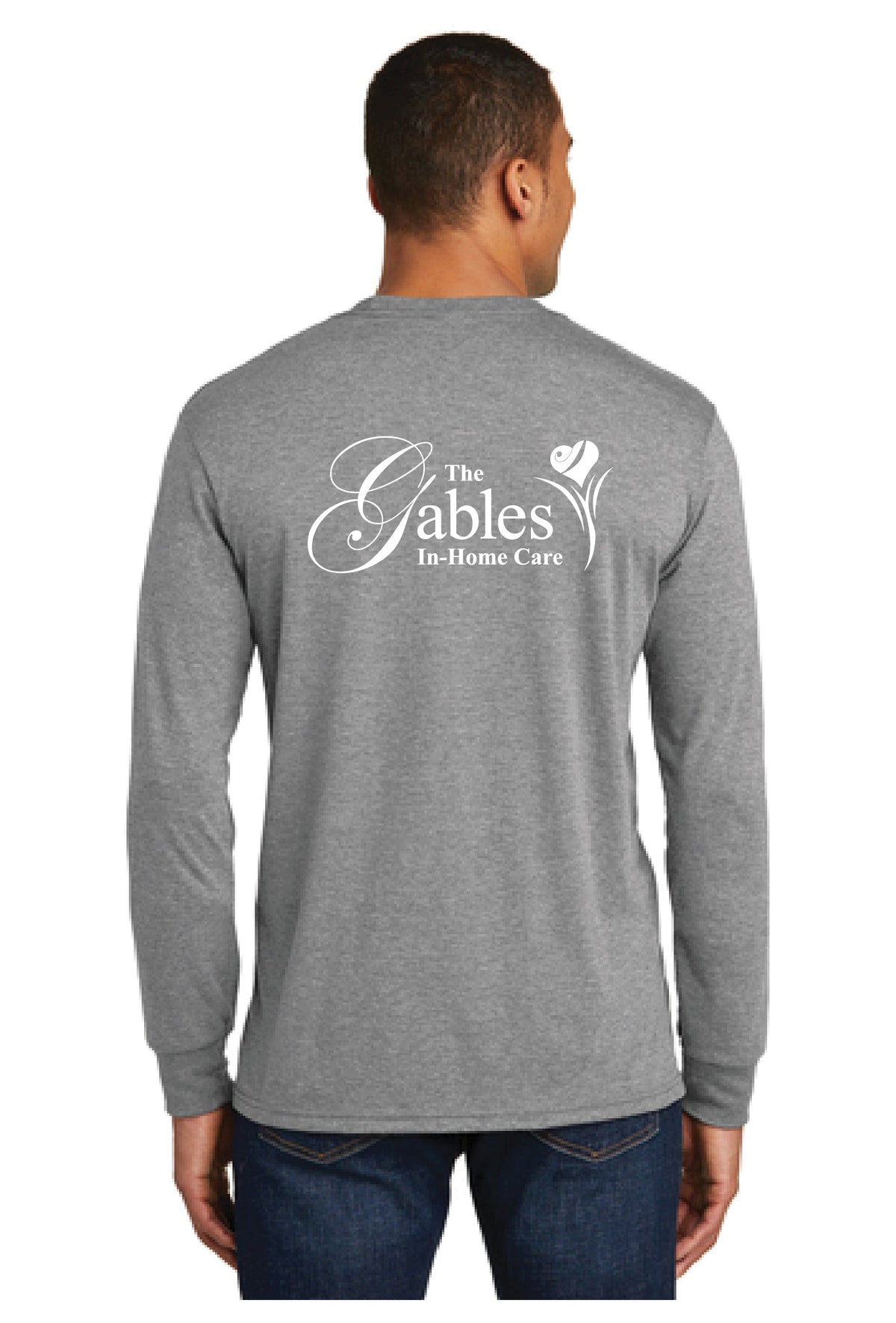 The Gables - DM132 Men&#39;s Grey Frost Long Sleeve Triblend Tee