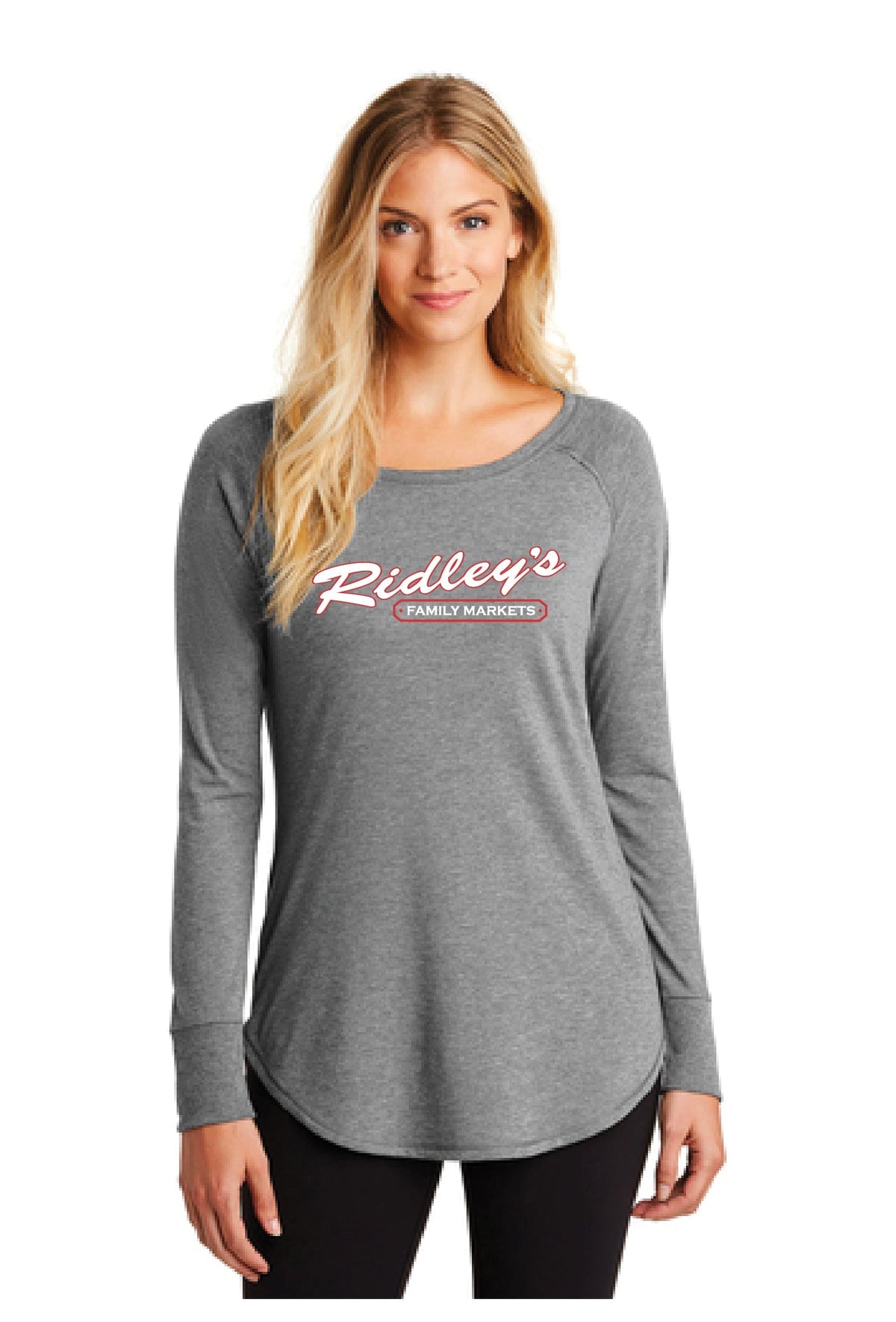 Ridley&#39;s - DT132L Ladies Perfect Triblend Long Sleeve Tunic Tee
