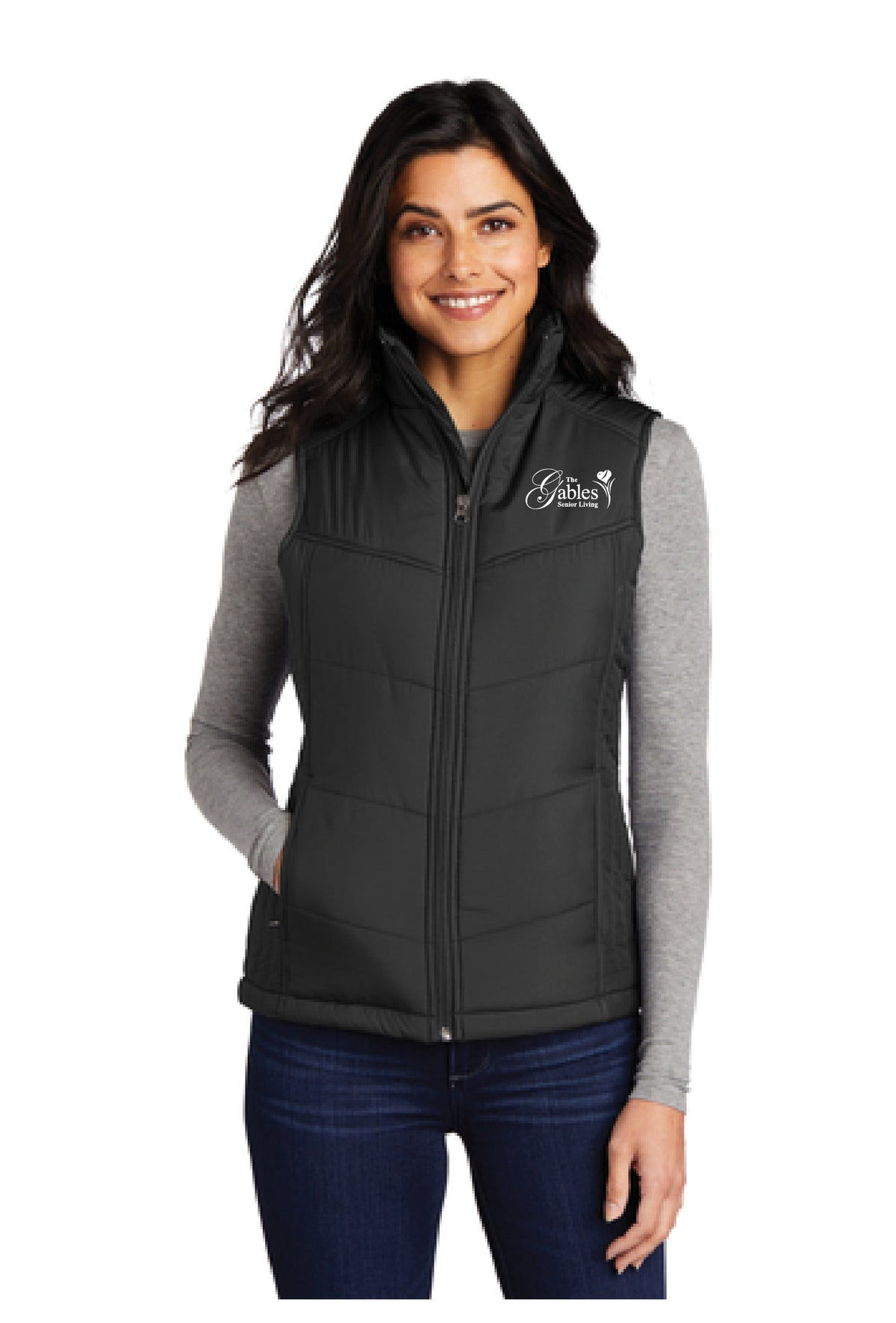The Gables - L709 Ladies Black Puffy Vest