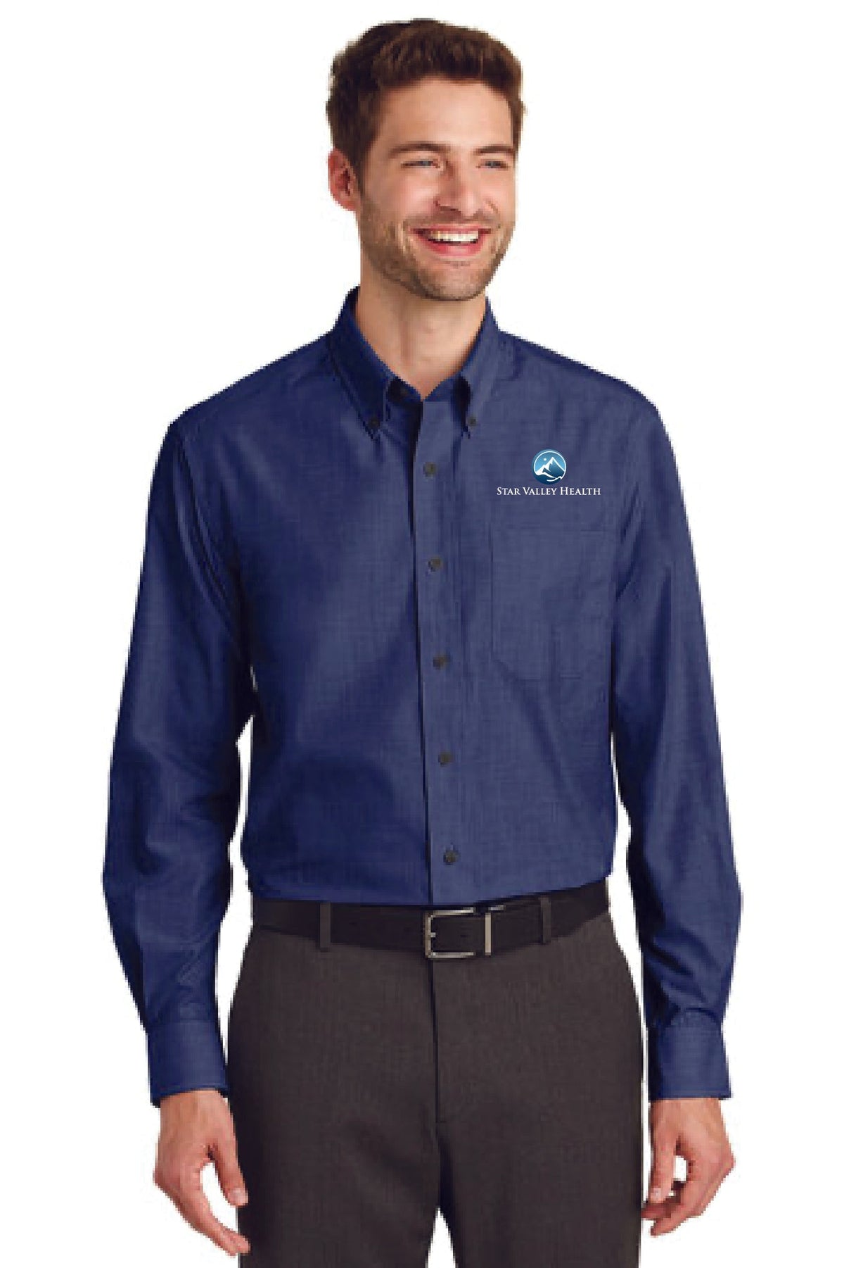 SVH - General Store - TLS640 Port Authority Men&#39;s Tall Crosshatch Easy Care Shirt